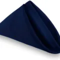 Solid color satin cloth napkin for hotel table setting and glass wiping, elegant dark blue design. - Navy Blue