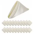 Satin Napkin Cloth Hotel Restaurant Wedding Table Napkins White Tableware Wipe Cloth - Ivory