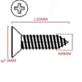 Detailed schematic of M4x10mm Phillips countersunk self-tapping screw with dimensions - 100g (Approx. 190 pcs) / M4*10