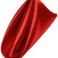 Elegant red satin cloth napkin for hotel table, smooth silk texture wiping glass cloth. - Bright Red