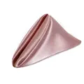 Pink satin napkin glass wiping cloth elegant solid color restaurant table cloth 1pcs - Rose Gold