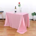 Mantel cuadrado de saten rosa para banquetes de bodas y decoracion de mesas de restaurantes. - 145*260 / Rosa