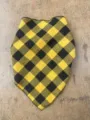 Yellow and black buffalo plaid pet bandana, soft cotton triangle scarf for dogs and cats. - 44*44*66 / Yellow and Black