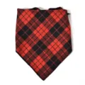 Red and black plaid pet bandana, cotton triangular scarf, comfortable fashion dog cat accessory. - 44*44*66 / Double Black and Red