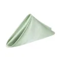 Solid color satin fabric hotel dinner napkin, elegant light green folding cloth for table decor. - Mouse Green