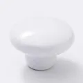 Witte keramische meubelknop enkel gat gladde ladeknop handgreep voor kast en deur - Wit TCL468-1