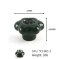 Detailed technical view of dark green flower ceramic knob showing 37mm diameter and weight - Flower Shape TCL965-2+JS093