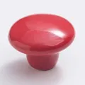 Rode glanzende keramische meubelknop enkelsgat ladehandgreep voor kastdeur. - Rood TCL468-4