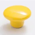 Gele keramische meubelknop, enkele ronde ladeknop voor moderne houten kasten en garderobes. - Geel TCL468-5