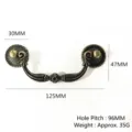 Antique bronze vintage drawer pull handle made of zinc alloy with 96mm hole distance - Elegant Arc Handle (LS165-1)