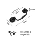 Vintage black zinc alloy drawer handle with 82mm hole distance for furniture cabinets - Matte Black Handle (LS518-1)