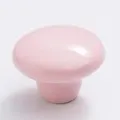 Roze keramische kastknop, enkelgats ladehandvat voor meubels, glad oppervlak hardware. - Lichtroze TCL468-11