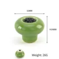 Green ceramic petal cabinet knob drawer handle with 32mm diameter and 26g weight - Round TCL964-4-1