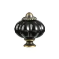 Pomello per cassetto in ceramica nera a zucca maniglia per mobili vintage stile - Nero 100 (più venduti)