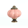 Pomello per mobili in ceramica rosa zucca maniglia per cassetto foro singolo ferramenta - (Più venduto) Rosa 487