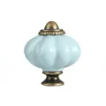 Pomello per mobili in ceramica zucca azzurro chiaro maniglia per cassetto anta - (Più venduto) Blu chiaro 492