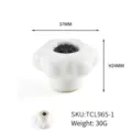 Petal shape white ceramic drawer knob single hole furniture handle 37mm diameter - Flower Shape TCL965-1+JS093