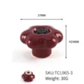 Red flower petal ceramic drawer knob with single hole for wardrobe and cabinet doors - Flower Shape TCL965-3+JS093
