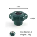 Dark green petal shaped ceramic cabinet knob for drawers and wardrobes 37mm diameter - Flower Shape TCL965-4+JS093