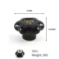 Black petal-shaped ceramic furniture knob for cabinets and drawers, 37mm diameter - Floral Pattern TCL965+JS093-1