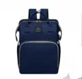 Grote capaciteit multifunctionele luiertas rugzak in donkerblauw voor babyverzorging. - 19 Inch / Blauw