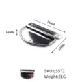 Asa plegable industrial de acero inoxidable, medidas de 76mm x 53mm, peso de 21g - Estilo 2 (LS572)