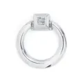 Elegante tirador de anillo redondo de aleación de zinc plateado para cajones y armarios - Estilo de Anillo (LS2046) / Plata Brillante