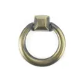 Tirador de anillo de aleación de zinc con acabado de bronce antiguo para cajones de muebles - Bronce Rojo