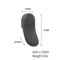 Tirador minimalista curvo de aleación de zinc negro mate para armarios y cajones - Estilo de Arco de Pulgar (LS2005) / Instalación de un solo orificio / Negro mate