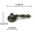 Vintage-Schubladengriff aus Zinklegierung mit einer Gesamtlänge von 2,48 Zoll - Runde Basis Tropfen-Pendelgriff (LS1684)