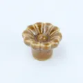 Keramische bloem kastknop karamelbruin ladehandvat schattige meubelgreep variant - TCL534-1 diameter 35 mm