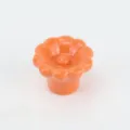 Oranje bloem keramische kastknop schattige ladehandgreep voor kindermeubilair decor - TCL309-1 diameter 35 mm