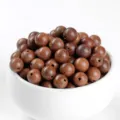 Premium golden silk sandalwood round loose beads with holes for DIY jewelry making - Bubinga Round Bead / 10mm