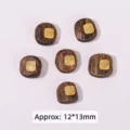 Natuurlijke agarhout kralen met goud metalen gezichtsinlays voor DIY sieraden maken - S925 Zilveren Grote Zhaji Lamu Hainan Kynam Agarhout Kern (JDYMZ41)