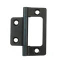Black heavy duty door hinge cabinet furniture hardware replacement repair fitting piece - Black