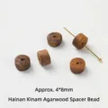 Natuurlijke Hainan Qinan Agarwood cilinder afstandhouders 4x8mm voor DIY sieraden maken - Hainan Kynam Agarhout Tussenkraal (JDYMZ41) / ca. 4*8mm