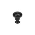 Matte black ceramic cabinet knob single hole drawer pull furniture hardware decor - Black