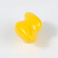 Bright glossy yellow cloud shaped ceramic drawer knob for children's wardrobe furniture - Yellow Lightning (TCL902-1) / Single Hole