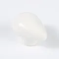 Glossy white cloud shaped ceramic drawer handle knob for children's cabinet wardrobe - White Waterdrop (TCL903) / Single Hole
