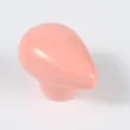 Cute pink teardrop-shaped ceramic cabinet knob for children's drawers and furniture doors - Pink Waterdrop (TCL903-1) / Single Hole