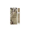 Perfume roll-on Sandalwood Amber y su envase elegante con detalles dorados finos. - 10ml