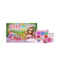 Colorful children's makeup set with eyeshadow and lipstick for creative girls. - Kids Makeup 6-Piece Set