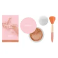 EelHope setting powder light brown with brush, smooth makeup finish, long lasting. - Tan