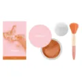 Eelhope blurring setting powder with brush, natural smooth waterproof orange face makeup. - Orange