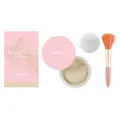 Eelhope Setting Powder Beige with Makeup Brush and Soft Powder Puff for Flawless Finish - Beige