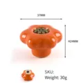 Orange petal ceramic cabinet knob drawer handle, dimensions 37mm by 24mm and 30g weight - Floral Pattern TCL965-5+JS093-1