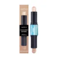 ZEPHOCO 2 in 1 dual-ended contour and highlighter stick for precise facial definition. - 7G (Light Brown & Champagne Gold)