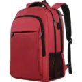 Detailansicht des roten Business-Laptop-Rucksacks mit externem USB-Ladeanschluss - 18 Zoll / Rot