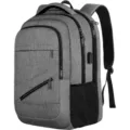 Detailansicht eines grauen Business-Laptop-Rucksacks mit USB-Ladeanschluss - Grau