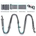 Details of pet bungee leash with reflective stitching and 360-degree rotary clip - Leash and Collar